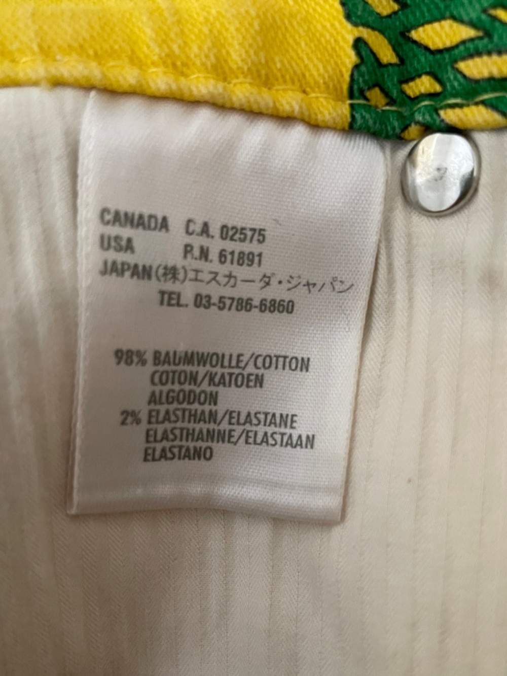 ESCADA Sport TROPICAL Floral JEANS Size Small CRUISE Resort PANTS Euro Size 34 - Picture 5 of 12